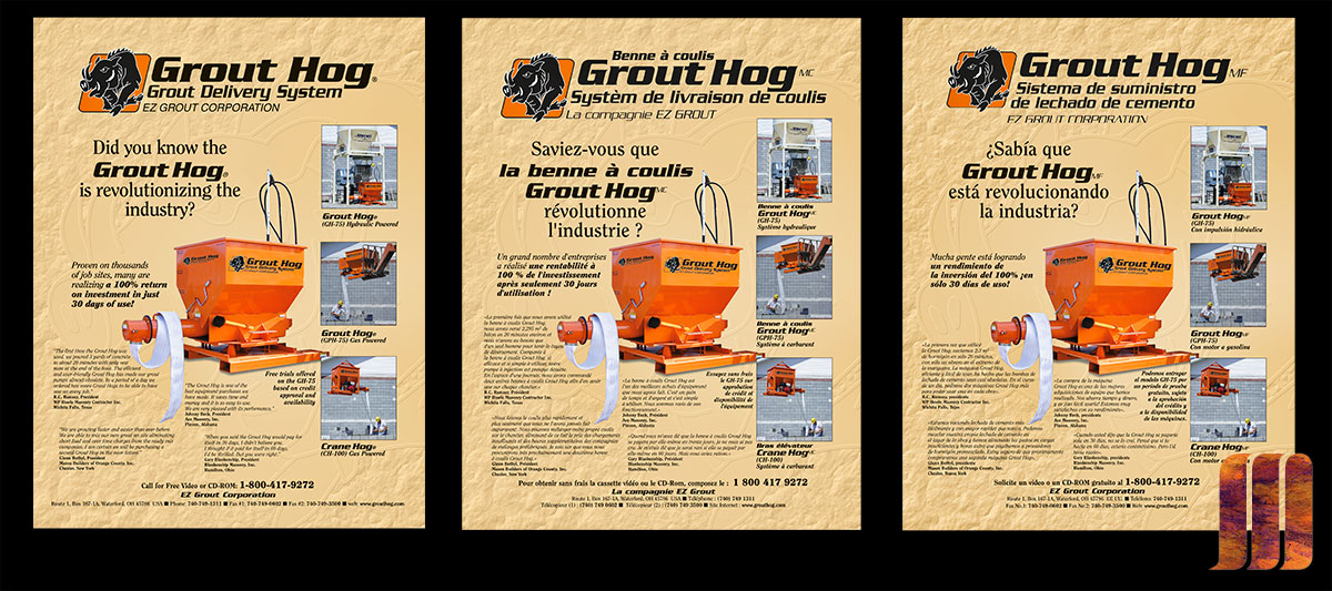 Brochure Design Grout Hog
